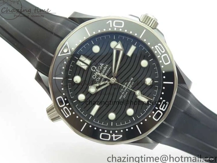 0121 Seamaster Diver 300M Real Ceramic Case VSF 1:1 Best Edition on Black Rubber Strap A8806 (Free Nato) SunProtective 7935